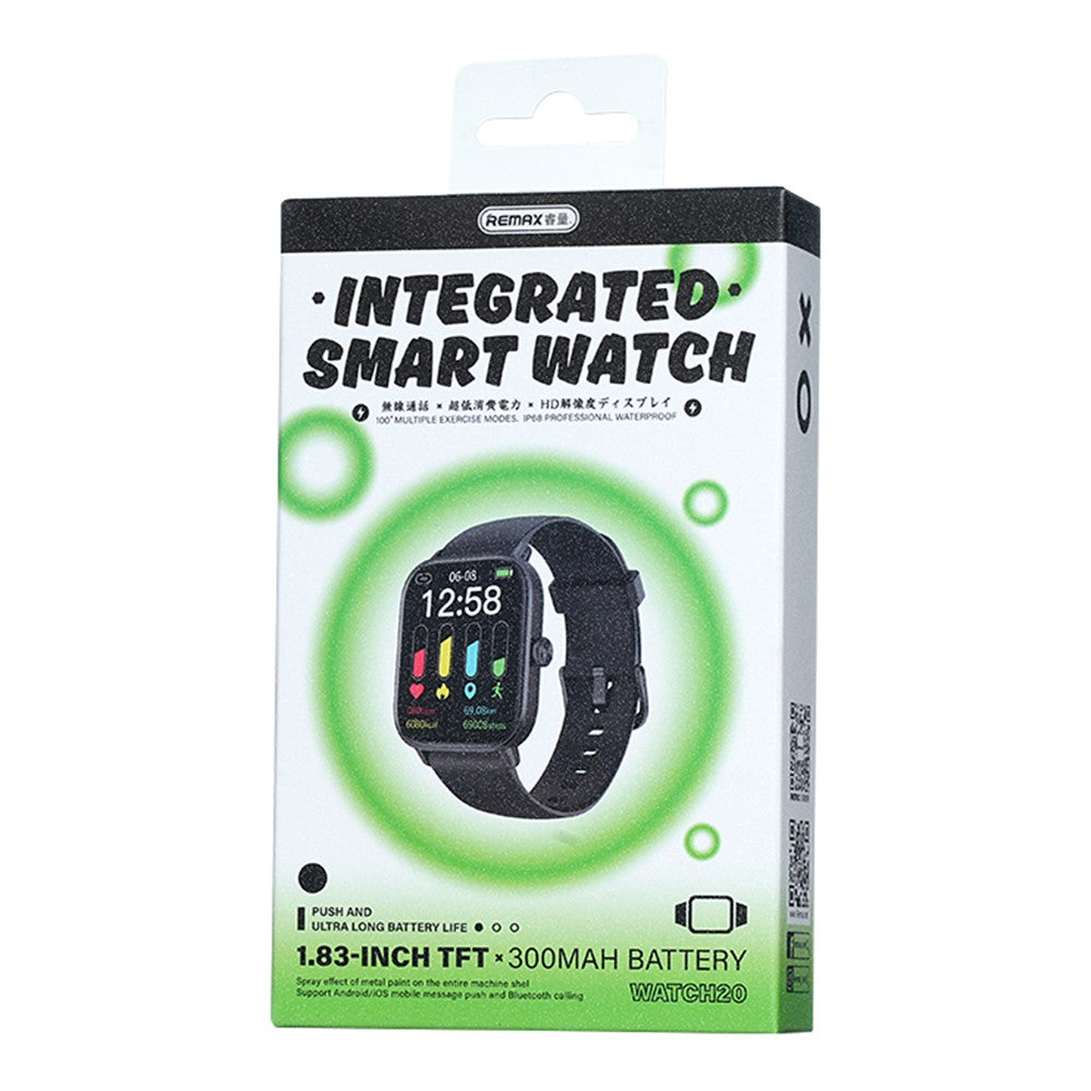 REMAX WATCH 20 Smart Watch Bluetooth-Compatible Calling IP68 Waterproof Heart Rate Monitor 100+ Sport Modes