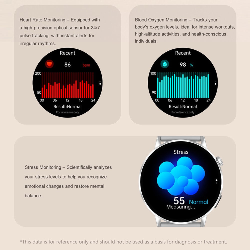 G34 1.32 Inch AMOLED Screen Smart Watch Health Monitor Bluetooth-Compatible Call Fitness Tracker Watch