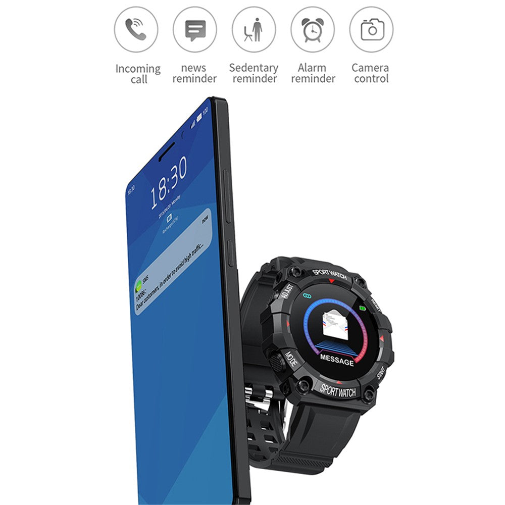 FD68S / Y56 1.3 inch Round Screen Bluetooth-compatible Smart Watch Waterproof Heart Rate Health Monitoring Sport Smart Bracelet