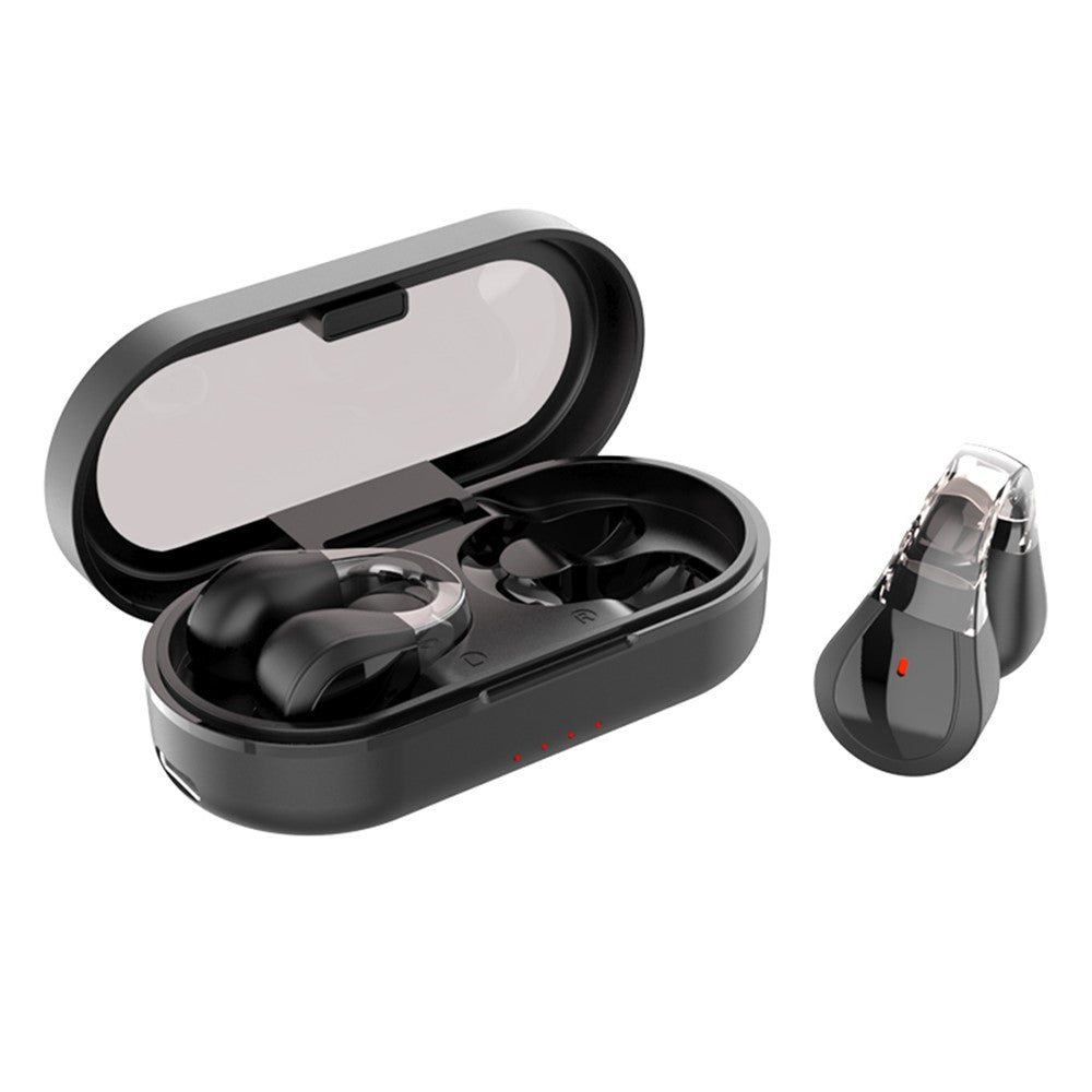 Q60 Wireless Bluetooth-Compatible Headset Stereo Waterproof Touch Control Ear Clip Earphones