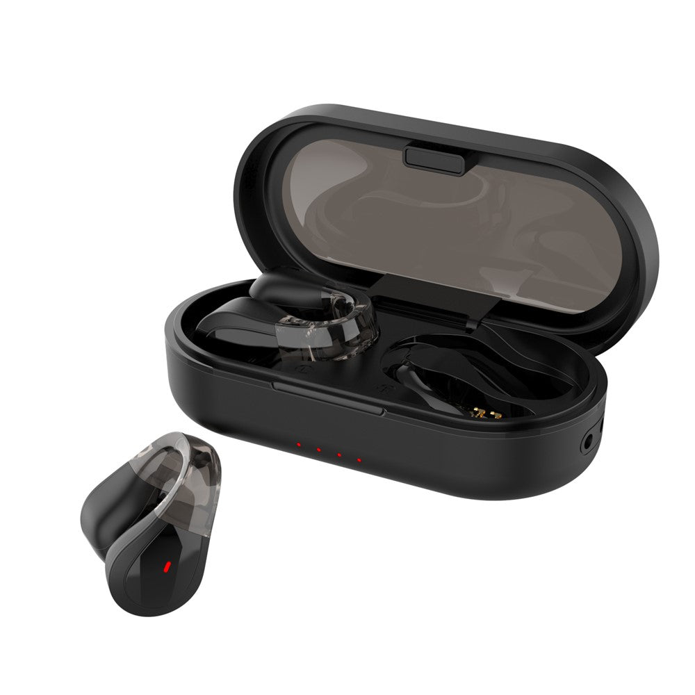 Q60 Wireless Bluetooth-Compatible Headset Stereo Waterproof Touch Control Ear Clip Earphones