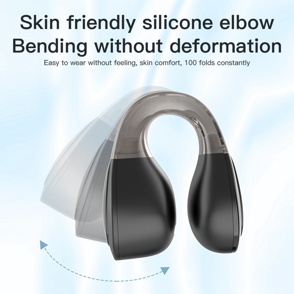 Q60 Wireless Bluetooth-Compatible Headset Stereo Waterproof Touch Control Ear Clip Earphones