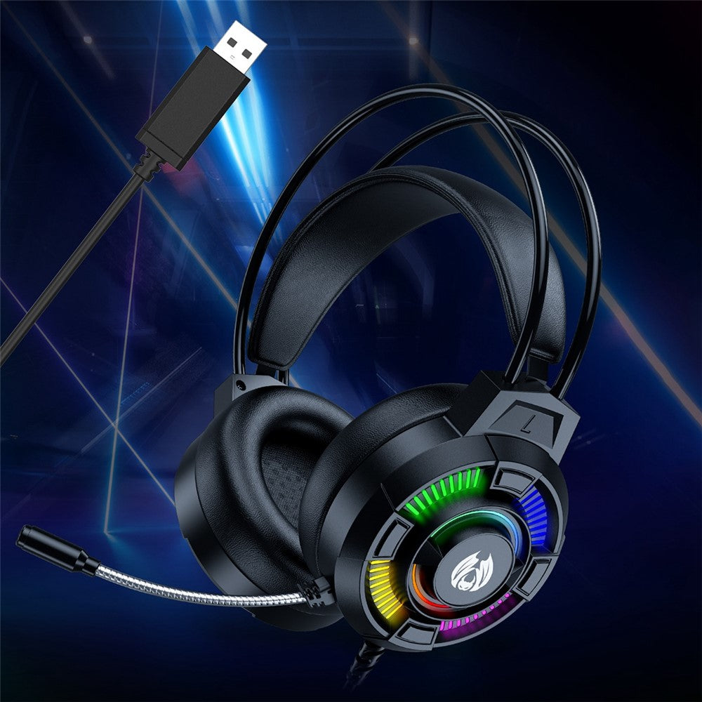 BATXELLENT H81 RGB Wired Headset Adjustable Gaming Headphone Noise Canceling Earphone with Mic for PC, Laptops, Mobile Phones