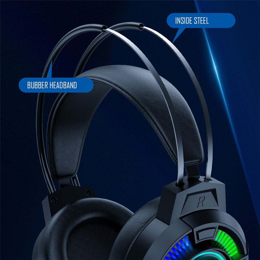 BATXELLENT H81 RGB Wired Headset Adjustable Gaming Headphone Noise Canceling Earphone with Mic for PC, Laptops, Mobile Phones