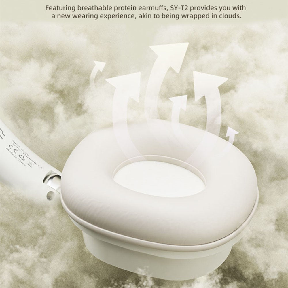 SY-T2 Wireless Over-Ear Bluetooth-compatible Headphone Foldable Headset with Built-In Noise Cancelling Microphone
