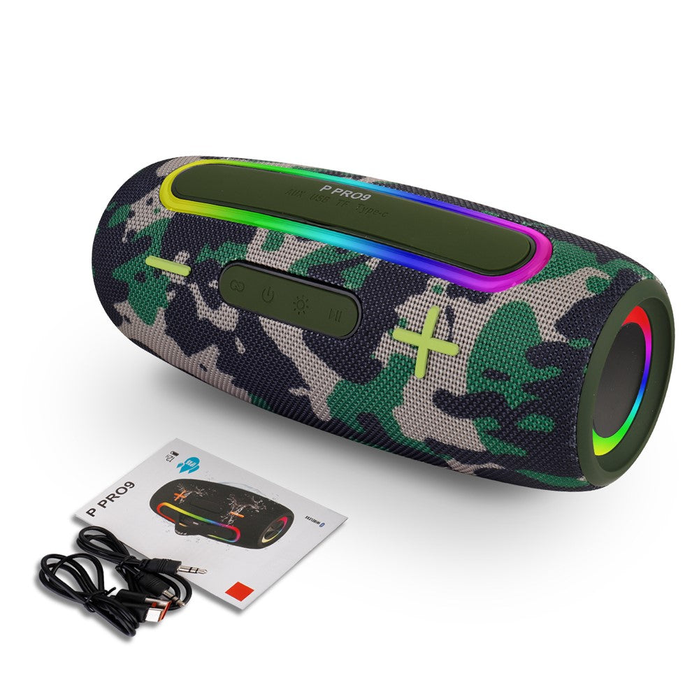PRO9 Wireless TWS Bluetooth-Compatible Speaker IPX6 Waterproof Portable Outdoor Boombox