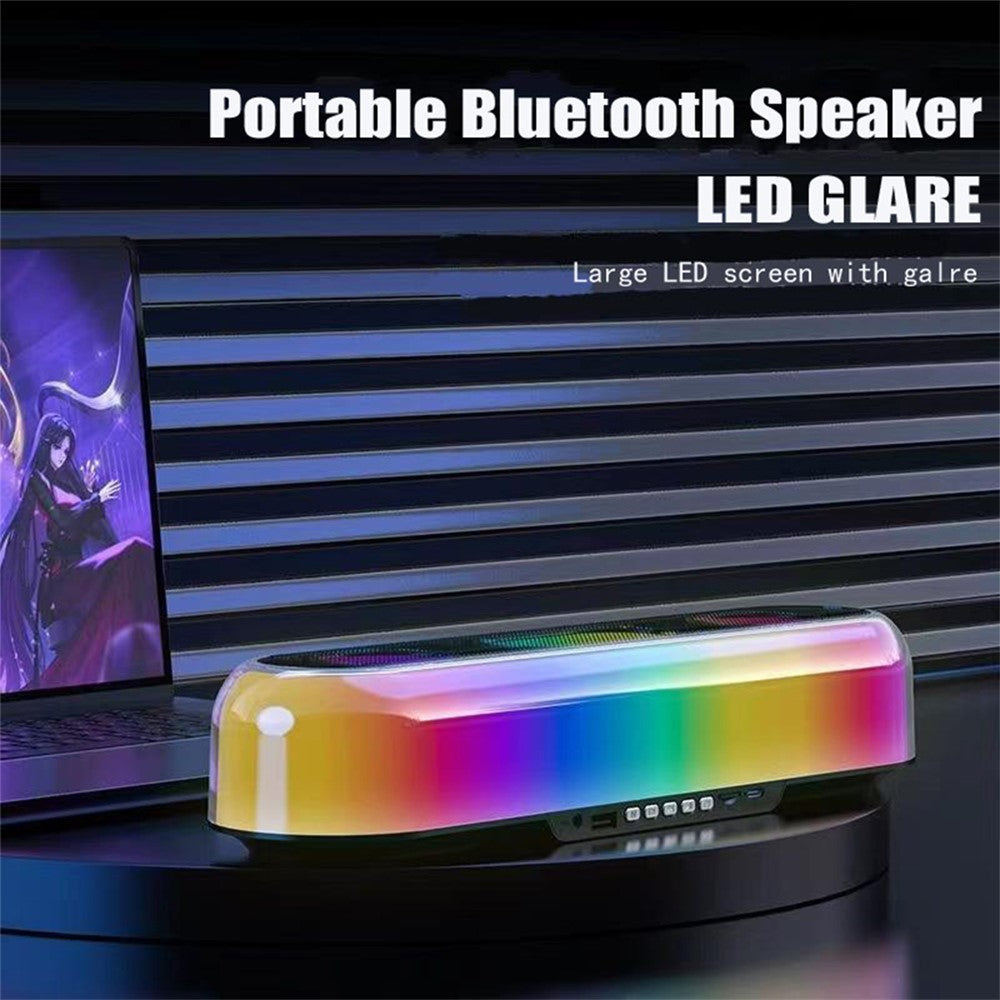 V10 Home Wireless Bluetooth-compatible Desktop Speaker RGB Light Soundbar Support U-disk / TF Card Music Playback