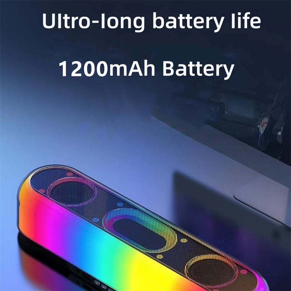 V10 Home Wireless Bluetooth-compatible Desktop Speaker RGB Light Soundbar Support U-disk / TF Card Music Playback